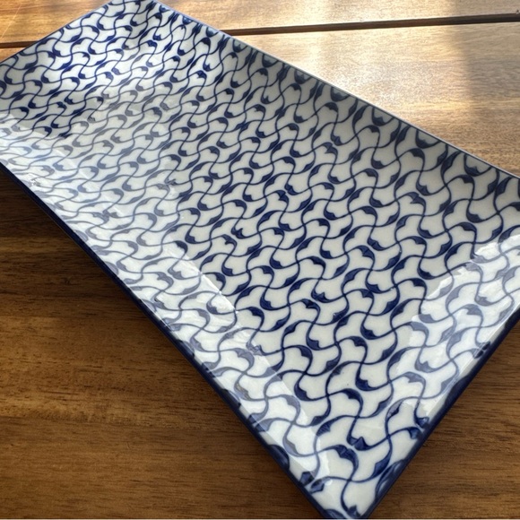 Bombay Blue and White 6x12” Serving Tray Platter
